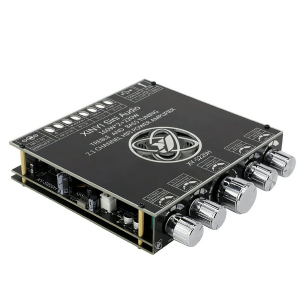 Cateissary Placa amplificadora AUX-in compatible con Bluetooth, controlador de agudos de volumen, Subwoofer inalámbrico, módulo amplificador de sonido Electrónica miscelánea