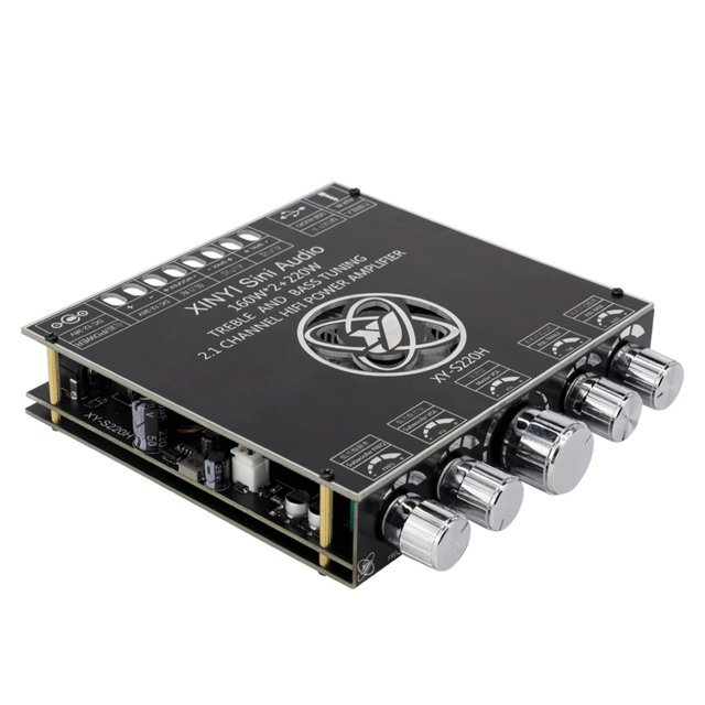 Tholdsy Placa amplificadora AUX-in compatible con Bluetooth, controlador de agudos de volumen, Subwoofer inalámbrico, módulo amplificador de sonido Electrónica miscelánea