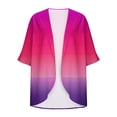 thumbnail image 5 of Nfurl Cardigans for Women Plus Size Lightweight 3/4 Sleeve Open Front Chiffon Cardigans Trendy Floral Prints Loose Casual Thin Kimono Cardigan Multicolor,M, 5 of 5