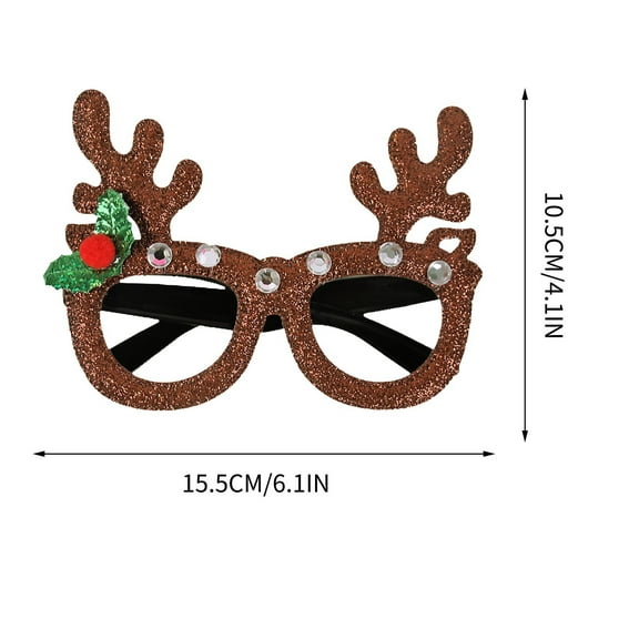 YIKA Christmas Decoration Christmas Decoration Glasses Festival Party Dress Up Sparkling Santa Claus Eyeframe Christmas Photo Accessories