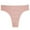 Pink, variant on Rohuuque Women's Bikini Bottom Ribbed Knit Briefs Solid Color Low Rise Panties Breathable Comfort No Show Cheeky Underwear Beige