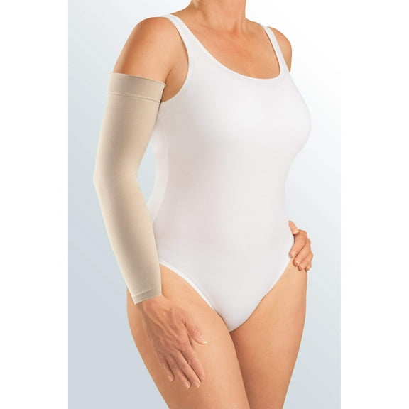 mediven Harmony 20-30 mmHg Compression Armsleeve w/Knit Top Band, Sand, III-Standard