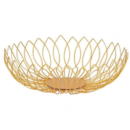 

Nordic Style Iron Fruit Basket Luxury Multifunctional Household Snack Basket Metal Fruit Plate for Kitchen Storage 90mm