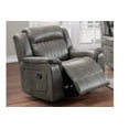 thumbnail image 5 of 1pc Power Motion Recliner Chair Only Modern Classic Slate Blue Leatherette Reclining Living Room Furniture, 5 of 6