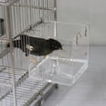 thumbnail image 3 of Suministros de limpieza para mascotas, bañera para pájaros con ganchos colgantes para loros pequeños, periquitos espaciosos, ducha portátil para la mayoría de jaulas de pájaros, 3 of 5
