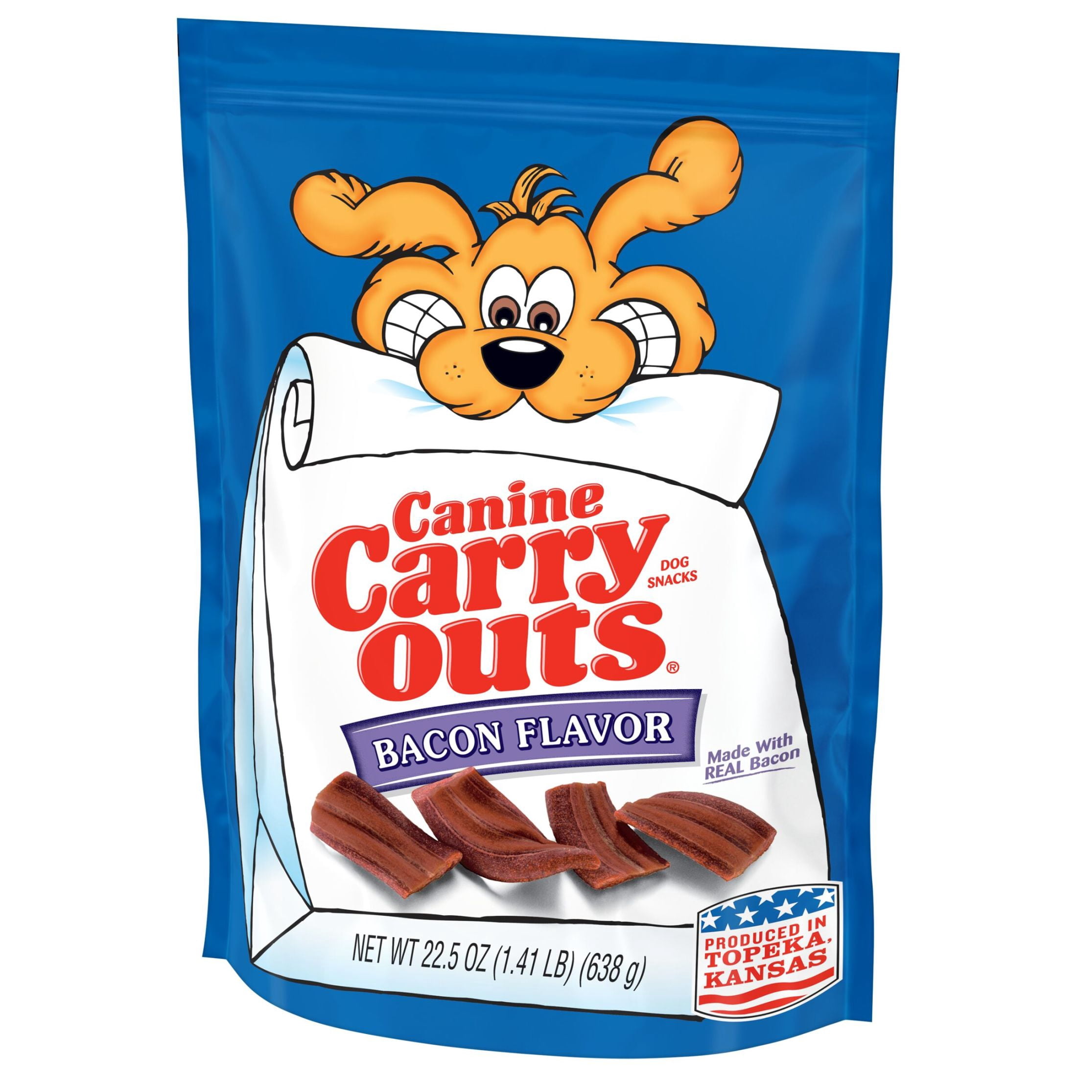 (24 pack) Canine Carry Outs Bacon Flavor Dog Treats, 22.5 oz Bag