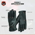 thumbnail image 4 of Daniel Smart Deerskin Leather Gloves – Unlined Motorcycle Gloves with Expansion Joints and Touch Screen Fingertips, 4 of 6