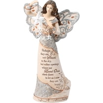 Pavilion Gift Company Elements Sympathy Angel Holding Star, 9-Inch, Gray
