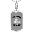 thumbnail image 5 of To My Wife  Proud Air Force Wife TranspArent  Stainless Steel or 18k Gold Premium Swivel Dog Tag Keychain, 5 of 16