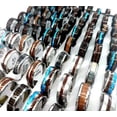 thumbnail image 5 of K-KED WHOLESALE 20PCS WOOD 316L STAINLESS STEEL RINGS MAN WOMEN JEWELRY-H, 5 of 5