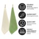 thumbnail image 3 of Rewera Toallas faciales de algodón – Paños faciales ultra suaves para baño, 13.7 pulgadas x 13.7 pulgadas, paquete de 4, color gris, 3 of 5