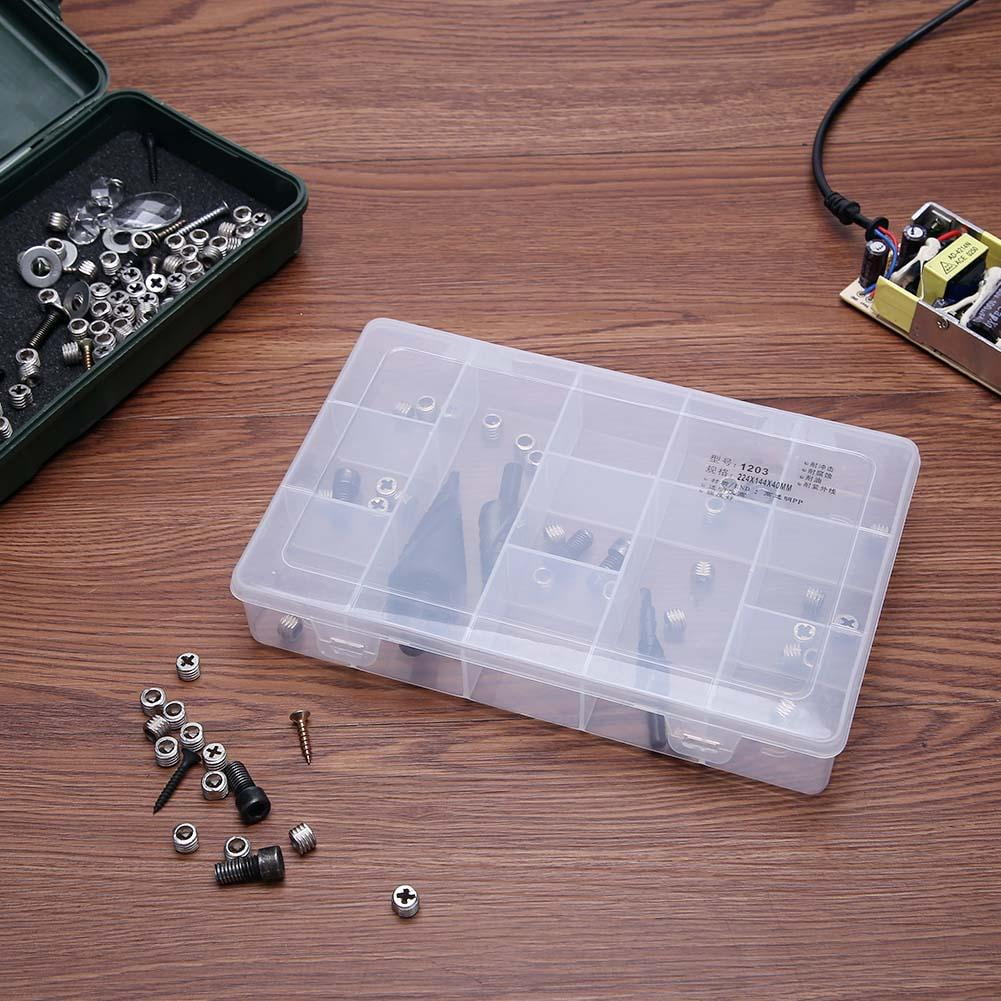 12 Grids Component Storage Box Screw Hardware Tool Holder Organizer Case 