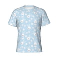 thumbnail image 3 of Naloa Cute Bunny Men's T-Shirt Sport T-shirt Men's Basic Tee Casual Men's Shirt, Round Neck, Short Sleeves - X-Large, 3 of 5