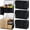 Black, variant on 6 Pcs Insulated Bags for Food Delivery XXXL Large Capacity Hot Grocery Tote Bag Reusable Warming Pizza Catering Carrier for Commercial Travel Lunch Shopping Gifts (Red and Black)