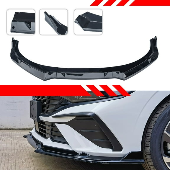 Front Bumper Splitter Lip Blade Chin Spoiler Upgrade Body Kit Fit For Hyundai Elantra Facelift 2024-2025