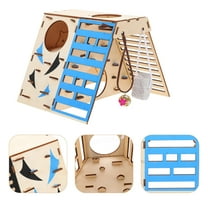 Pretyzoom Small Pet Playground Toy Hamster Toy Wooden 1Set