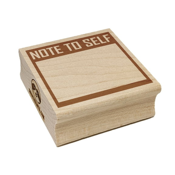 Bold Note to Self Blank Journaling Square Rubber Stamp Stamping Scrapbooking Crafting - Small 1.25in