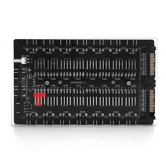 4Pin PWM & 5V 3Pin ARGB Multi Way Splitter ARGB and PWM HUB 16Hub Case Fan Hub Adapter Master SATA Power 16Hub