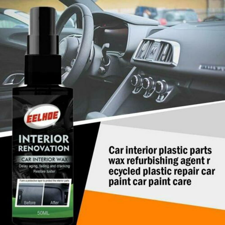 1 Set 50ml Car Parts Plastic Trim Restorer Refurbish Agent Repair Tool +  Sponge