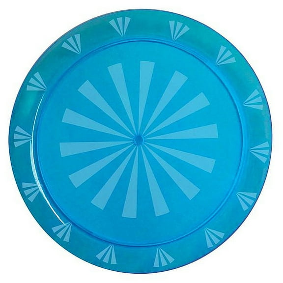 1 - Party Essentials 16" Round Tray - Neon Blue