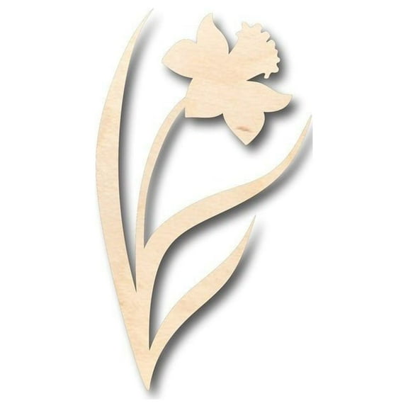 Unfinished Wood Daffodil Shape - Spring - Flower - Craft - up to 46" DIY 18" / 1/4"