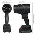 thumbnail image 3 of Cordless Dust Blower, 1050W Powerful Air Blower Turbo Jet Fan, Handheld Blower Sawdust Blower 30M/s Electric Air Duster Violent Fan Snow Removal Air Dryer, 3 of 9