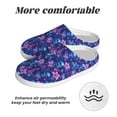 thumbnail image 6 of Xecao Blue Skull Leaf Print Cotton Slippers Fuzzy Warm Cozy Slippers Non Slip House Slippers For Indoor Outdoor Cotton Slippers House Slippers-39/40, 6 of 7