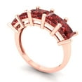thumbnail image 2 of 2.5 ctw Wedding Band for Women - 18K Rose Gold Natural Garnet Stackable Eternity Ring, 2 of 6