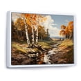 thumbnail image 2 of Designart "Sunlit Grove Birch Woods II" Tree Birch Floater Framed Wall Art Print, 2 of 7