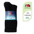 thumbnail image 1 of Calcetas Fruit Of The Loom para Hombre, Algodón Afelpado Negro 5 Piezas Unitalla, 1 of 4
