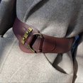 thumbnail image 4 of Fashion Ladies Waist Belt with Half Round Buckle Sturdy Leather Clothes Accessory for Clothes Decoration, 4 of 5
