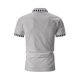 thumbnail image 4 of Los Hombres de Manga Corta Botón Arriba Camisa Casual Botón Cardigan Bolsillo Turndown Cuello Blusa Camisa, Poliéster, 4 of 7