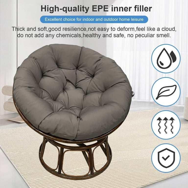 TOPCHANCES Waterproof Papasan Chair Cushion Only, 47 inch