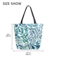 thumbnail image 5 of FORMRS Womens Canvas Tote Bag with Zipper Inner Pocket Shoulder Handbag, Beautiful Leaves Pattern, 5 of 7