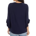 thumbnail image 2 of Women's Navy Arizona Wildcats Renatta Ruffle Sleeve Top, 2 of 2