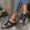 Dark Blue, variant on Bohemian Flip Flops for Women Summer Beach Flat Straw Sandals Comfort Slip-Ons Slippers Shoes