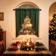 thumbnail image 6 of Yyuenw Christmas Tree Swag Valances,Snow Views Buffalo Plaid Light Filtering Curtains,Tassel Rod Pocket Farmhouse Kitchen Window Treatment 39x24, 6 of 6