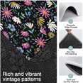 thumbnail image 3 of Black Daisy Flower Colorful Blooms Pattern Kitchen Rugs Sets Of 3,Kitchen Runner Rugs Non Skid Washable,Decorative Kitchen Floor Mats for Kitchen,Sink,Laundry,17"x30"+ 17"x47" + 17"x59", 3 of 6