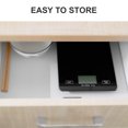 thumbnail image 3 of Zootealy Digital Kitchen Scale Food Scale USB Rechargeable Weight Grams Ounces Tempered Glass Scale for Baking Cooking, 3 of 6
