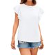 thumbnail image 3 of mfyjkho Tops Bohemios Para Mujer, Blusa Informal Lisa De Manga Corta Con Cuello En V Para Mujer De Verano Tops Para Salir Para Mujer Xxl, 3 of 7