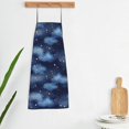 thumbnail image 5 of Naloa 1Pack Adjustable Bib Apron Waterdrop Resistant Cooking Kitchen Aprons for Women Men Chef, Starry Sky Print, 5 of 5