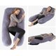 thumbnail image 3 of Almohada para el embarazo en forma de U, almohada de cuerpo completo para dormir de maternidad con cubierta desprendible, 3 of 5