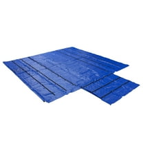 Super Light 14 Oz Lumber Tarp 16x18 (4' Drop with 4' x 8' Flap) - Blue