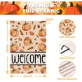 thumbnail image 2 of Fall Thanksgiving Pumpkins Welcome Garden Flag Double Sided Autumn Burlap 12x18 Inch Seasonal Holiday Outdoor Yard Decoration, 2 of 6