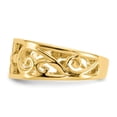 thumbnail image 4 of 14K Yellow Gold Ring Band Toe Floral, Size 9, 4 of 5