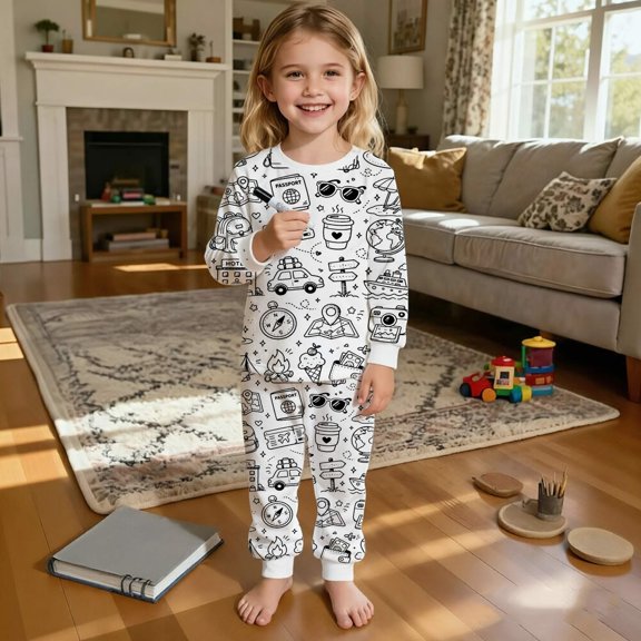Girls Set Ant Long Sleeve Cozy Elegant Autumn Spring Loungewear for Girls Jogger Comfortable Pants Set