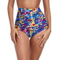 thumbnail image 3 of RELLECIGA Women's High Waisted Hipster Bikini Swimsuit Bottom Ruched Swim Bottom, 3 of 9