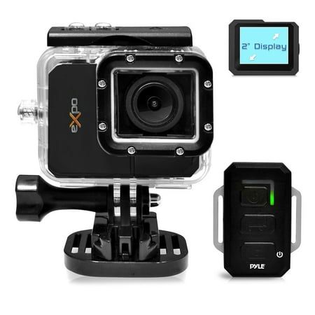 Image of PYLE-SPORT PSCHD90BK - PYLE eXpo Hi-Res Action Cam with Full HD 1080p Video 20 Mega Pixel Camera 2 LCD Screen Wi-Fi Remote