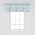 thumbnail image 2 of Ambesonne Victorian Window Valance, Swirled Floral Lines, 54" X 18", Pale Blue White, 2 of 3