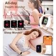 thumbnail image 3 of Reloj de fitness Bluetooth Smartwatch SOGRACE de 1.85 pulgadas en oro rosa, 3 of 8